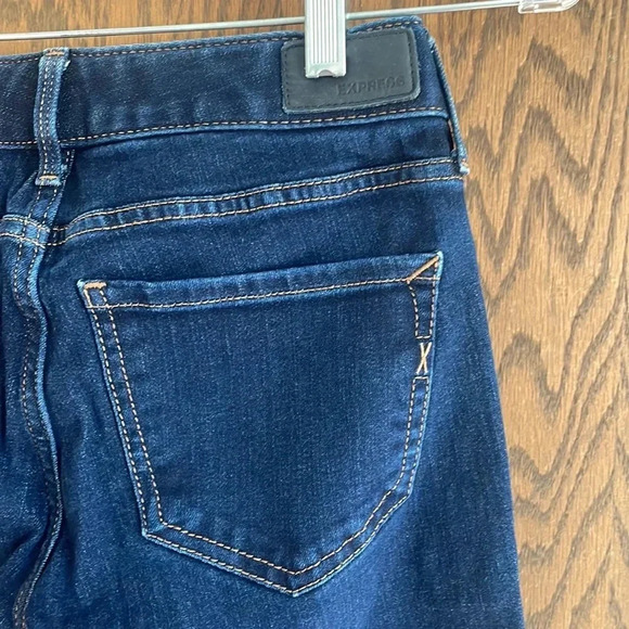 Express Barely Boot Dark wash jeans 0 - Picture 4 of 5